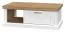 Table basse Lotofaga 14, Couleur : Blanc / Noyer - 110 x 61 x 40 cm (L x P x H)