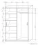 Armoire à portes coulissantes / penderie Sepatan 07, couleur : Wenge / Chêne de Sonoma - Dimensions : 210 x 120 x 60 cm (H x L x P)