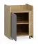 Caisson roulant / Couleur : Chêne / Graphite / 1 porte / Dimensions : 40 x 40 x 55 cm / Porte verrouillable / 2 compartiments / incl. freins / 4 roulettes / Fonction soft-close