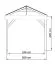 Pavillon Borba en bois de douglas non traité - Dimensions : 290 x 490 cm (L x l)