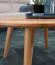 Table basse ronde en bois massif d'acacia, Couleur : Acacia / Noir - Dimensions : 40 x 75 x 75 cm (H x L x P), Fait main