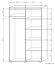 Armoire à portes coulissantes Tabubil 31 | Wenge / Gris | 200 x 120 x 60 cm | Rangement optimisé