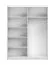 Armoire à portes coulissantes / Penderie / Miroir / 61 x 150 x 200 cm / Chêne de Sonoma / Gris / Bucegi 07 / 2 portes / Poignées : Aluminium / 6 compartiments