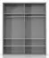 Armoire à portes battantes / penderie Siumu 23, Couleur : Blanc / Blanc brillant - 224 x 182 x 56 cm (H x L x P)