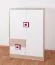 Commode chambre enfant Fabian 07 | 130 x 80 x 40 cm | Chêne clair, blanc et rose