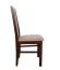 Chaise en bois Madohn en hêtre aspect noyer, style classique, assise rembourrée en mousse T-25, dossier partiellement rembourré, bois robuste