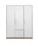 Armoire à portes battantes / armoire Hannut 07, couleur : blanc / chêne - Dimensions : 190 x 150 x 56 cm (H x L x P)