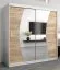 2 mètres de large Armoire avec 2 portes | Couleur: Chêne Sonoma / Blanc Abbildung