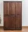 Armoire | 3 portes battantes | 4 casiers | avec tringle à vêtements | 120 cm de large | Bois massif | Couleur: Noisette Abbildung