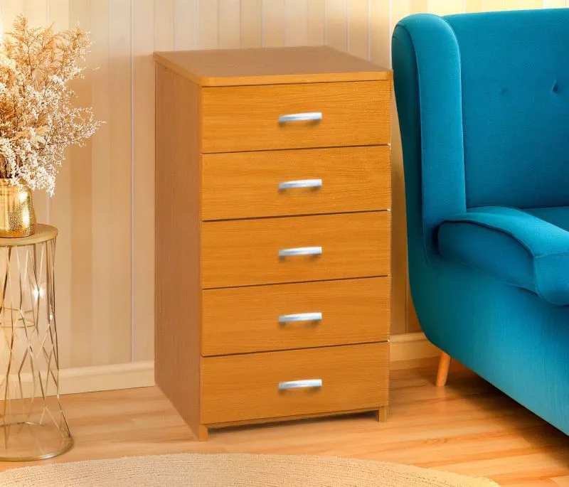 Commode Kebumen 19, couleur : aulne - Dimensions : 78 x 41 x 42 cm (H x L x P)