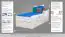 Lit enfant / lit junior "Easy Premium Line" K1/h Voll incl. 2ème couchette et 2 panneaux de recouvrement, 90 x 200 cm bois de hêtre massif laqué blanc