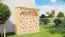 Abri pour bois de cheminée Zittau 01, naturel - Dimensions : 167 x 76 x 171 cm (l x L x h)