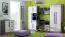 Chambre des jeunes - armoire à portes battantes / armoire Olaf 01, couleur : anthracite / blanc / violet, partiellement massif - 191 x 80 x 50 cm (H x L x P)