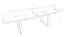 Table de salle à manger à ralonge Ourense 05, couleur : Marbre blanc / Noir - dimensions : 160-240 x 90 cm (l x p)