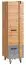 Bureau - Armoire étroite, Couleur: Chêne / Gris - Dimensions: 187 x 45 x 56 cm (H x L x P) Abbildung