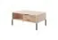 Table basse lumineuse à deux tiroirs Fouchana 07, Couleur : Beige / Chêne viking - Dimensions : 44 x 97 x 60 cm (H x L x P)