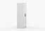 Armoire penderie Smolikas 70 | Blanc | 2 portes | Poignées bois violettes | 192 x 80 x 50 cm | 5 étagères | 1 tringle