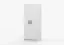 Armoire penderie Smolikas 70 | Blanc | 2 portes | Poignées bois violettes | 192 x 80 x 50 cm | 5 étagères | 1 tringle