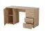 Bureau avec beaucoup d'espace de rangement Arande 01, quatre tiroirs, Couleur : Chêne de Sonoma, une porte, chants ABS, deux compartiments, Dimensions : 75,5 x 135 x 50 cm, fonctionnel