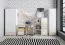 Armoire penderie Forks 01 | 2 portes, 1 tiroir, 2 compartiments | 200 x 80 x 51 cm | Chêne / Blanc
