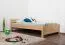 Lit d'enfant / lit de jeunesse hêtre massif, bois naturel 117, sommier à lattes inclus - couchette 120 x 200 cm