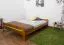 lit d'enfant / lit de jeune en pin massif, couleur chêne A11, sommier à lattes inclus - dimension 140 x 200 cm