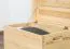 Coffre en bois de pin massif, naturel 184 - Dimensions : 44 x 68 x 43 cm (H x L x P)