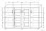 Vitrine Kerowagi 19, couleur : chêne Sonoma - Dimensions : 125 x 190 x 41 cm (H x L x P)
