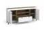 Buffet design moderne Barbe 19 | 1 tiroir, 6 niches, 2 portes | Blanc mat & chêne | 83,5 x 177 x 40 cm