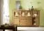 Large vitrine avec quatre portes Floresta 04, nature, chêne massif, suffisamment d'espace de rangement, 130 x 230 x 48 cm, trois tiroirs, système Soft-Close inclus, design moderne