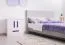 Chambre d'enfant - Commode Walter 08, couleur : blanc brillant / violet - 85 x 80 x 40 cm (H x L x P)