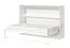 Lit escamotable horizontal | Lit rabattable | Lit mural | Surface de couchage 120 x 200 cm | Lit simple | Couleur : blanc / noir | Sommier à lattes inclus | 2 tablettes | Nalut 11