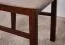 Chaise en bois Madohn en hêtre aspect noyer, style classique, assise rembourrée en mousse T-25, dossier partiellement rembourré, bois robuste