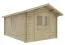 Abri de jardin Wiesentraum 02, 34 mm Maison en madriers, naturel, surface au sol 12 m², avec 1 porte double et 1 fenêtre simple, Toit à deux versants