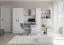 Chambre d'enfant Armoire avec bureau / 3 mètres de large / Grammasos 02 / Blanc / Chêne / 19 compartiments / 3 tiroirs / 300 x 52 x 196 cm / Chambre d'enfant