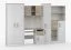 Chambre d'enfant Armoire avec bureau / 300 x 52 x 196 cm / Blanc / Chêne / Grammasos 06 / 8 portes / 3 tiroirs / 19 compartiments / Chambre d'enfants