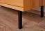 Meuble TV en hêtre cœur massif huilé | 35 x 144 x 45 cm | Design premium, 3 tiroirs, Soft Close