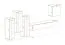 Elégant meuble-paroi Balestrand 199, couleur : blanc / gris - dimensions : 160 x 330 x 40 cm (h x l x p), avec cinq portes et 14 compartiments