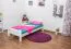 Lit pour enfant 90 x 200 cm | Bois massif: Pin | Laqué Blanc | incl. sommier à lattes Abbildung