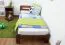 Cadre de lit pour enfants / Lit pour enfant 90 x 200 cm | Bois massif: Pin | Laqué Noisette | incl. sommier à lattes Abbildung