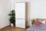 Chambre d'adolescent - Armoire, Couleur: Chêne / Blanc - Dimensions: 195 x 80 x 52 cm (H x L x P) Abbildung