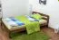Lit pour enfant 140 x 200 cm | Bois massif: Pin | Laqué Noisette | incl. sommier à lattes Abbildung