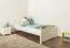 Cadre de lit pour enfants / Lit pour enfant 100 x 200 cm | Bois massif: Pin | Laqué Blanc Abbildung
