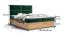 Lit Boxspring au design élégant Pilio 36, Couleur : Beige / Chêne Golden Craft - Surface de couchage : 160 x 200 cm (l x L)
