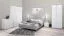 Table de nuit Sabadell 22, couleur : blanc / blanc brillant - 47 x 45 x 38 cm (h x l x p)