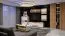 Vitrine Gataivai 28 | Beige brillant & noyer | 115 x 96 x 41 cm | Design contemporain