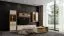 Vitrine murale Gataivai 33 | Beige brillant & noyer | 115 x 35 x 30 cm | LED & Soft Close