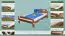 Lit enfant et adolescent en pin massif teinte noyer A6 | 120 x 200 cm | Design moderne | Avec sommier