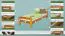 Lit enfant ou adolescent en pin massif finition chêne A6 | 90 x 200 cm | Inclus sommier | Design moderne
