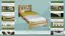 Lit d'enfant / lit de jeunesse en bois de pin naturel massif A25, avec sommier à lattes - Dimensions 90 x 200 cm 